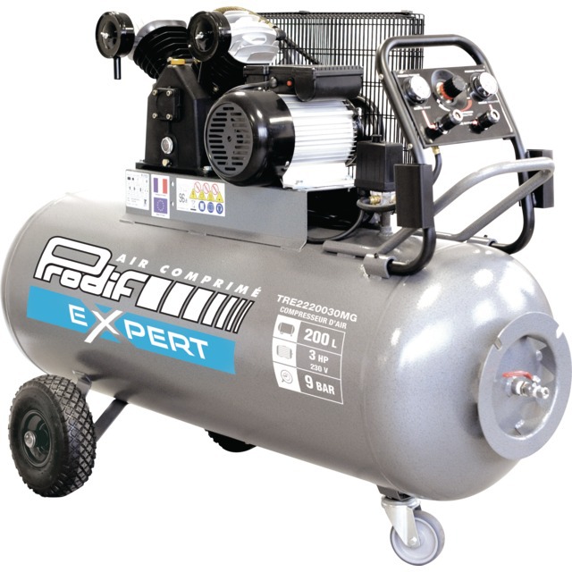 Compresseur A AIR 200 Litres 3CV Monophase 23M3 référence fournisseur 1951100